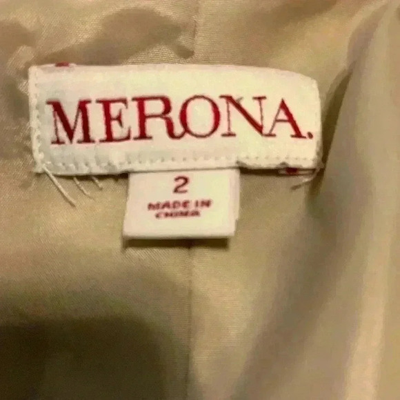 Merona Women's Dress Button Front Pockets Side Zip Lined Khaki Dress Size 2 - Picture 7 of 8